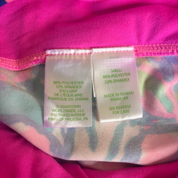 Lilly Pulitzer Luxletic Gumbo Limbo Capri Leggings Colorful Giraffe Print - Picture 10 of 11
